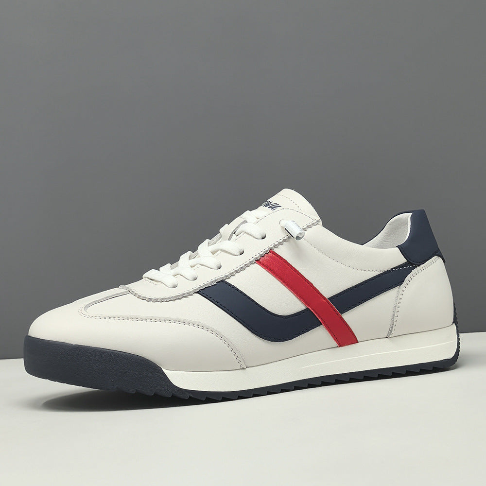 Men's Fashion Quilted Leather Soft Flat Casual Shoes-RAIIFY