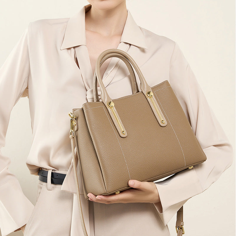 Women Casual Fashion Leather Shoulder Tote Bag-RAIIFY