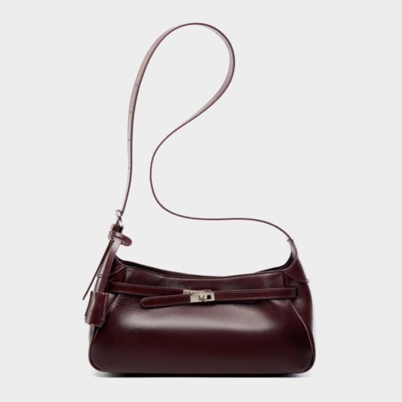 Women Retro Glossy Leather Elegant Shoulder Bag-RAIIFY