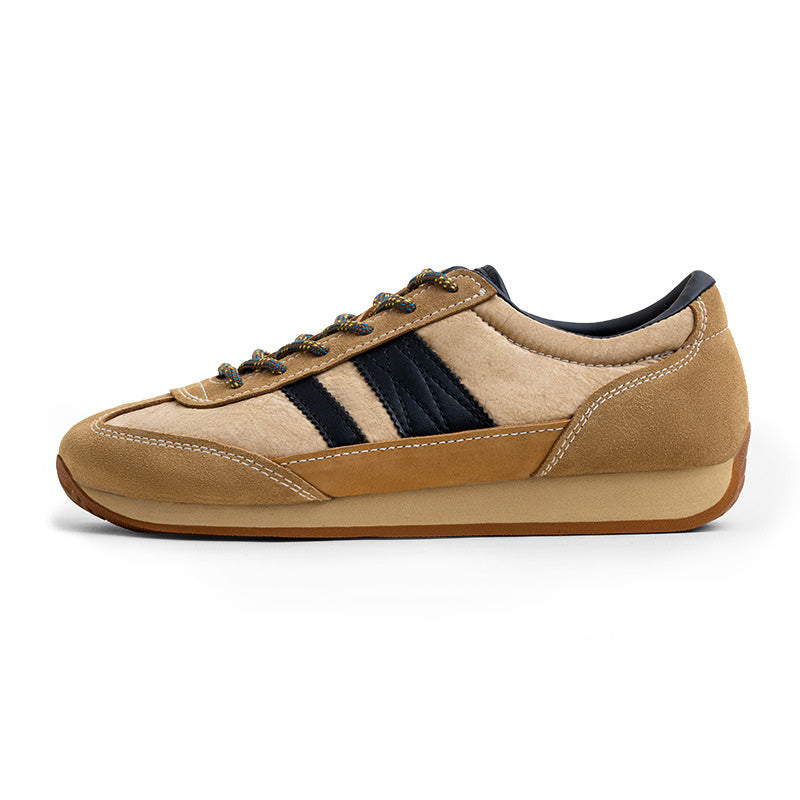 Men Retro Leather Flat Casual Running Sneakers-RAIIFY