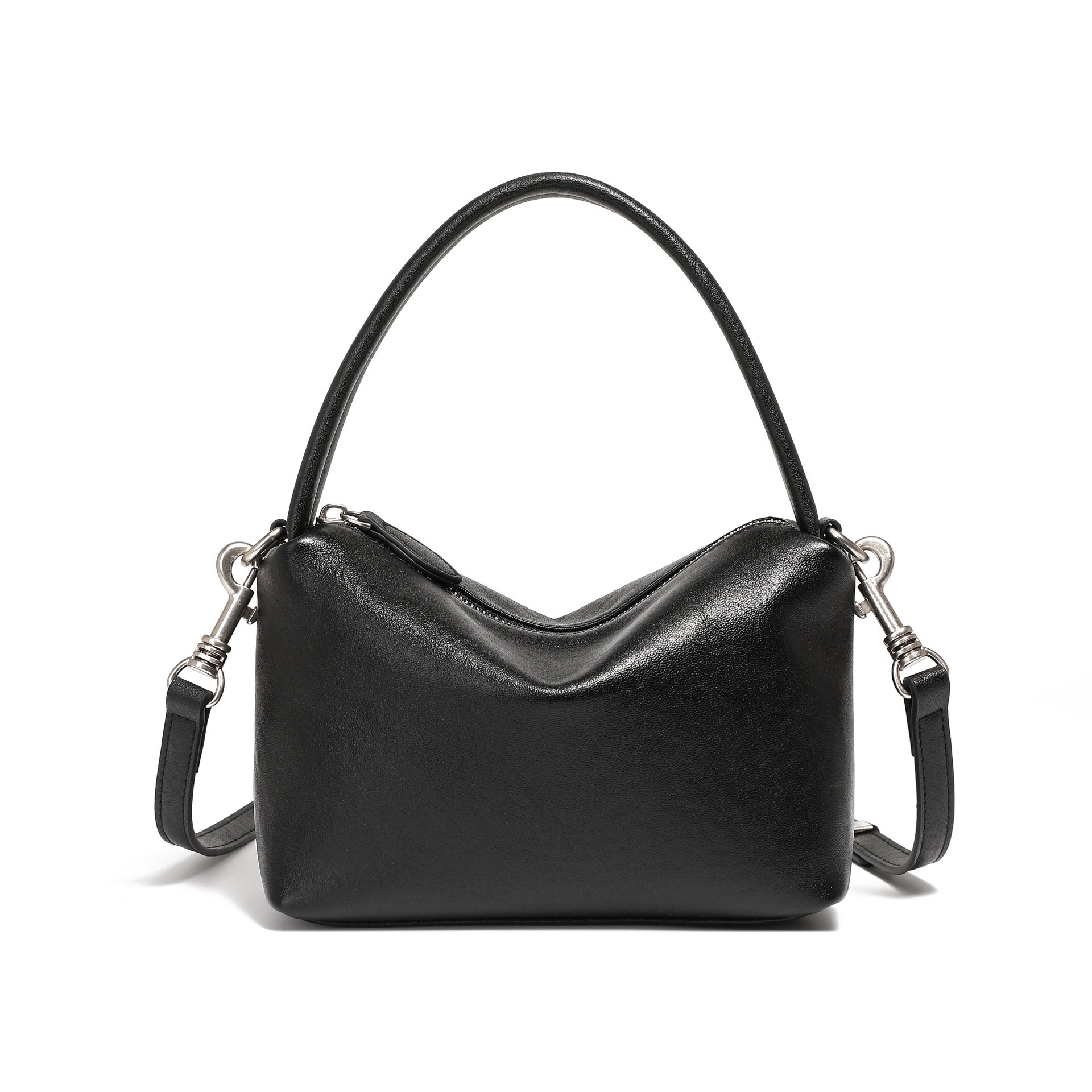 Women Fashion Plain Leather Mini Cross Body Bag-RAIIFY