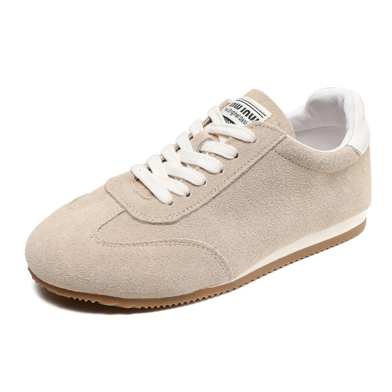 Women Minimalism Suede Retro Training Casual Shoes-RAIIFY