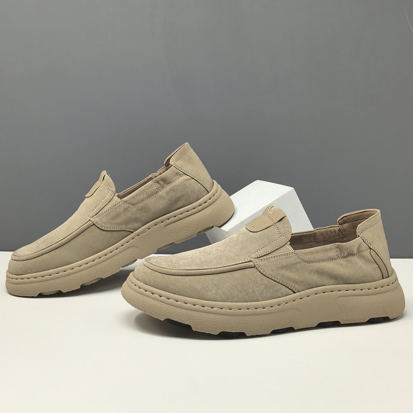 Men's Minimalist Canvas Soft Casual Loafers-RAIIFY