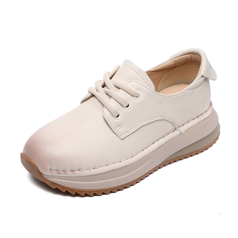 Women Minimalism Leather Fashion Soft Casual Shoes-RAIIFY