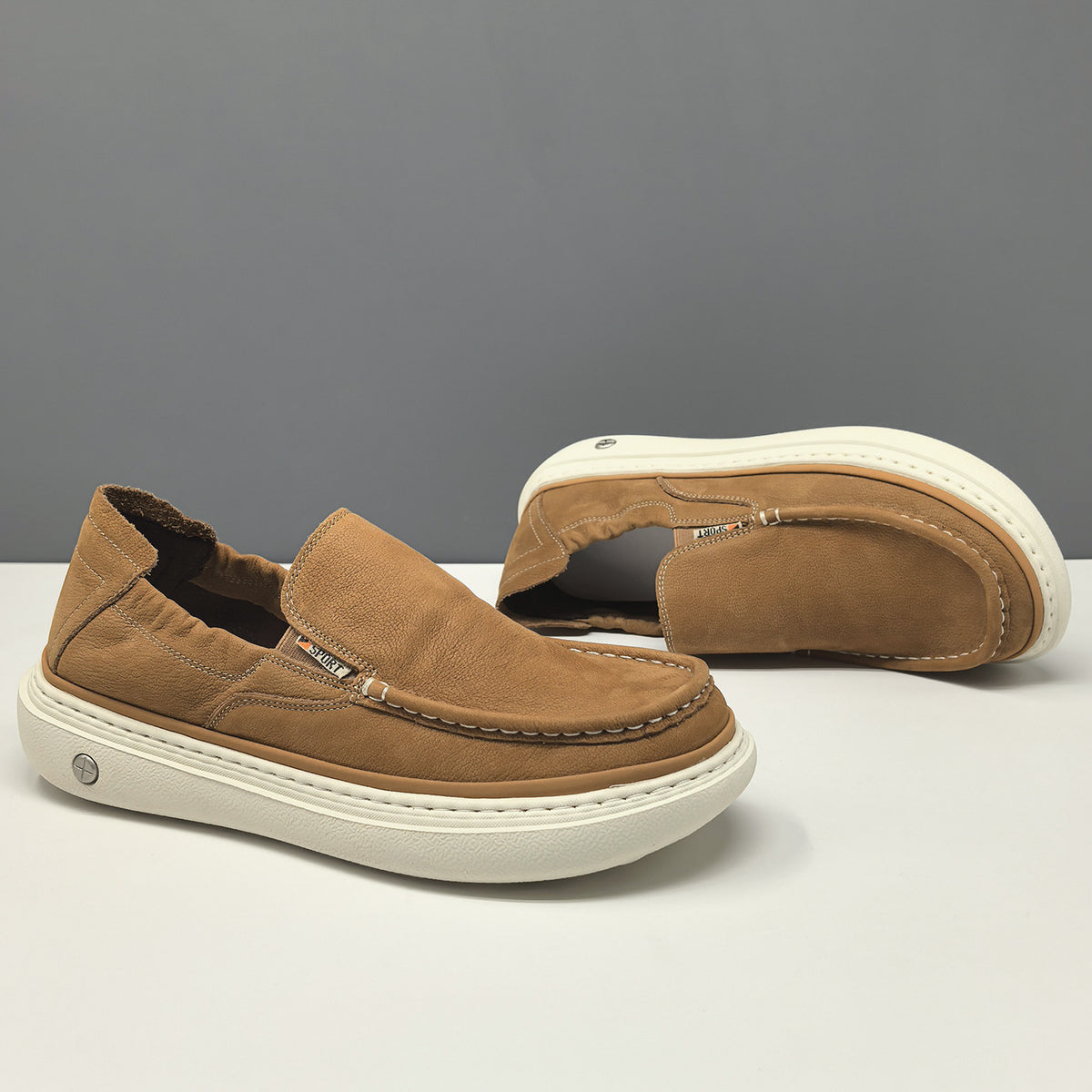 Men's Minimalist Genuine Leather Casual Loafers-RAIIFY