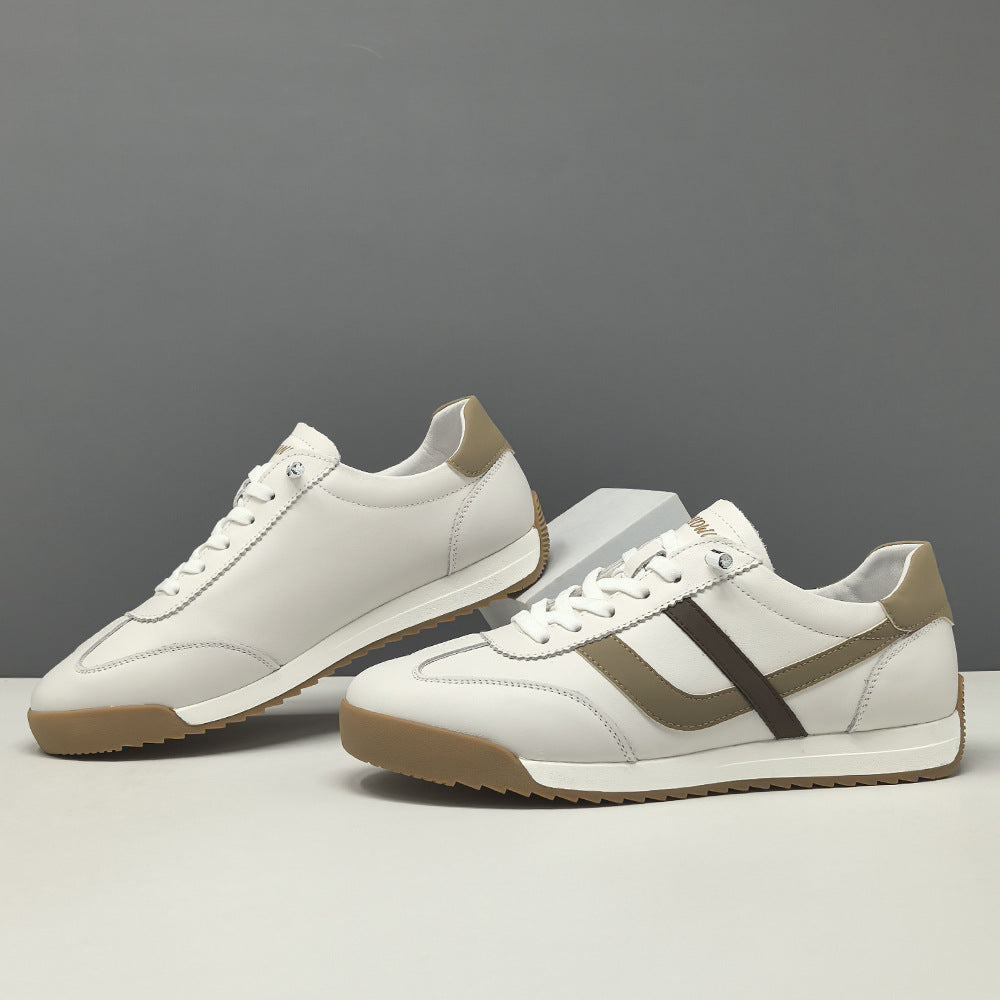 Men's Fashion Quilted Leather Soft Flat Casual Shoes-RAIIFY