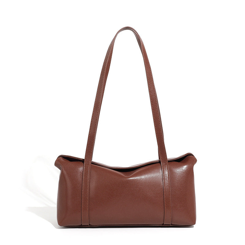 Women Retro Fashion Cowhide Leather Shoulder Tote Bag-RAIIFY