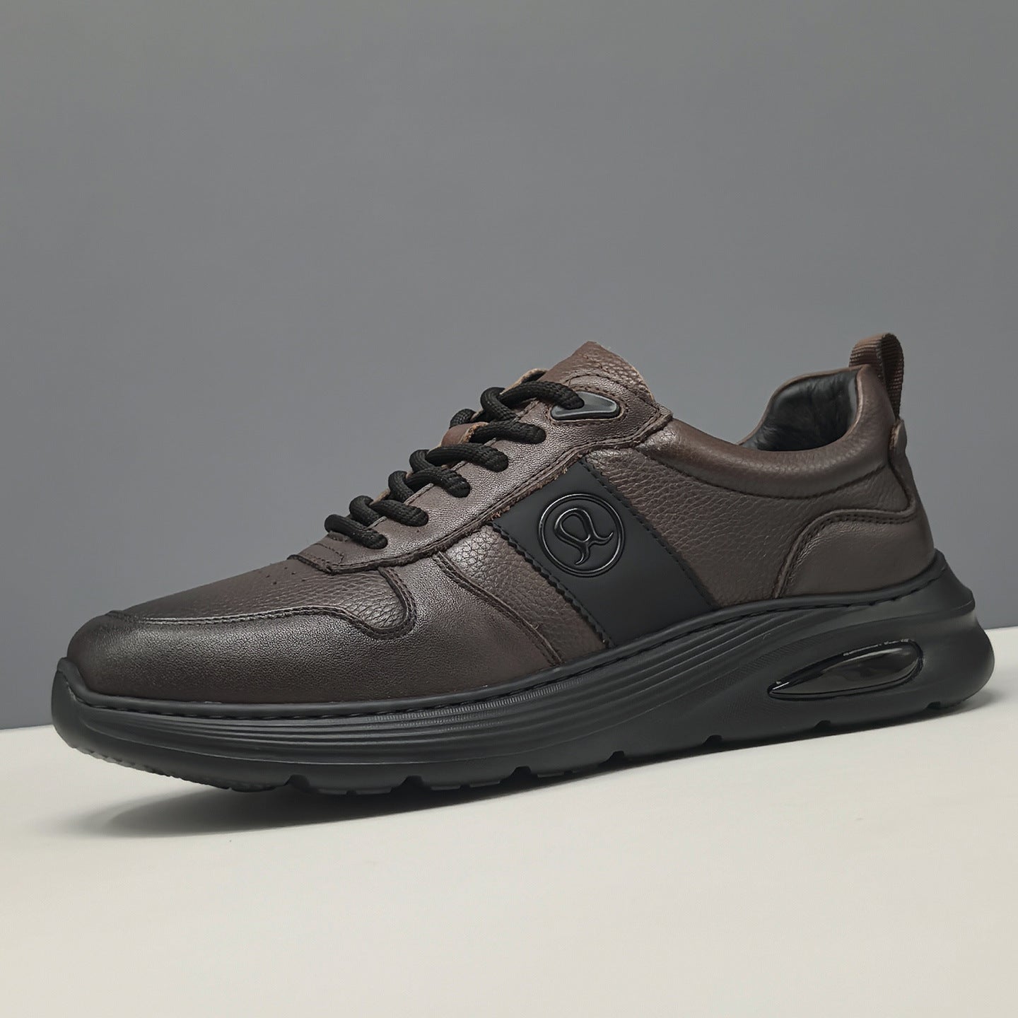 Men's Leather Minimalism Casual Sneakers-RAIIFY