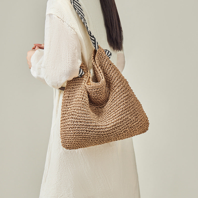 Women's Fashion Casual Straw Woven Shoulder Bag-RAIIFY