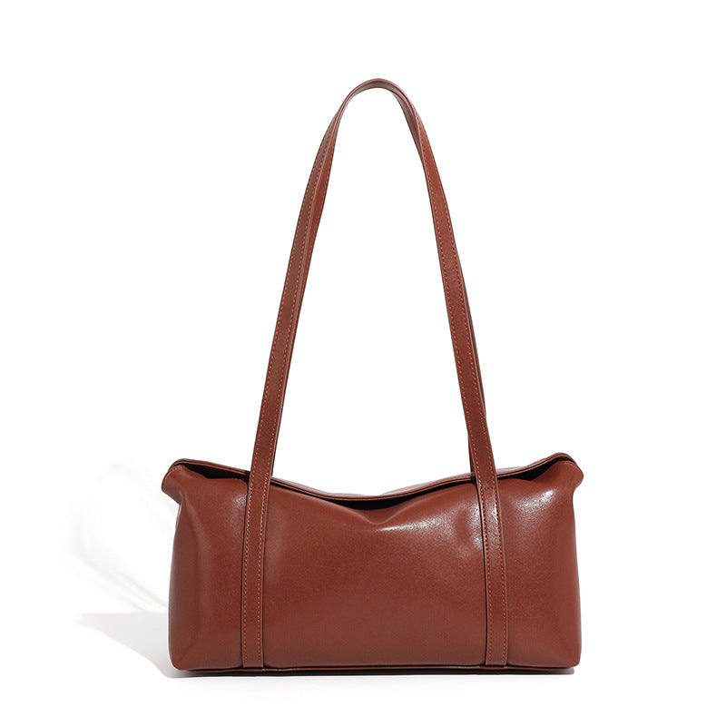 Women Retro Fashion Cowhide Leather Shoulder Tote Bag-RAIIFY