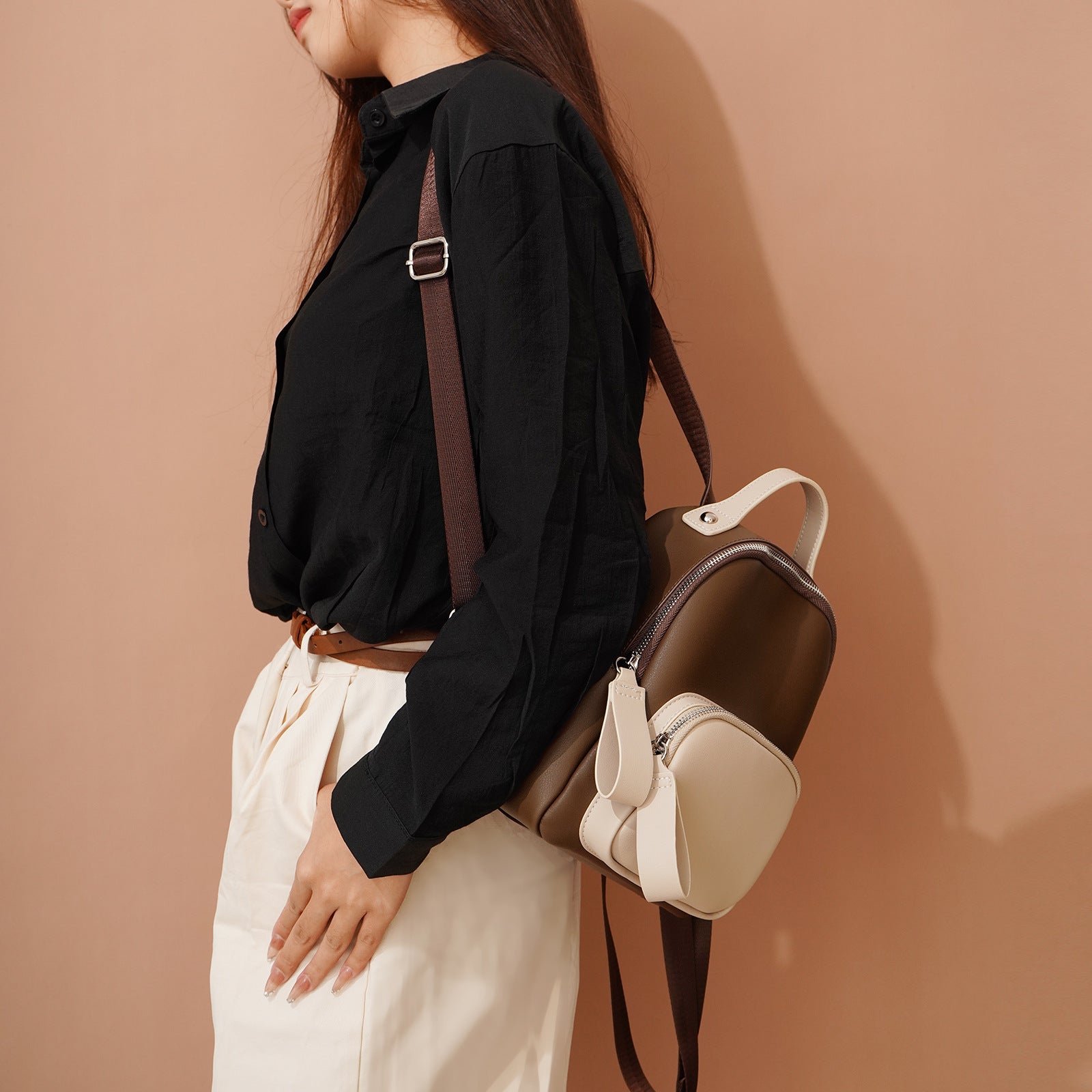 Stylish Minimalist Soft Leather Casual Backpack-RAIIFY