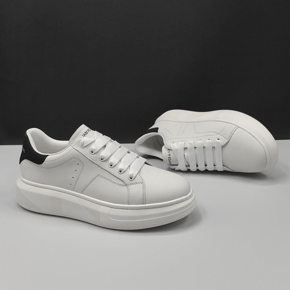 Men Fashion Leather Casual Court Sneakers-RAIIFY