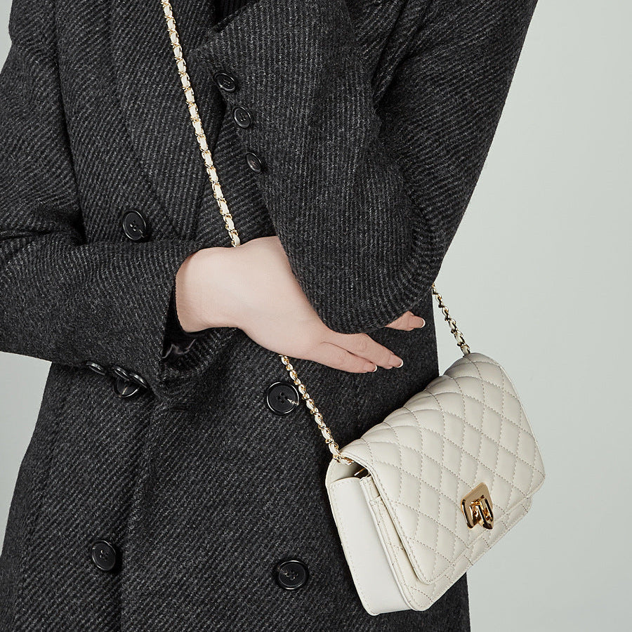 Women's Fashion Leather Quilted Mini Crossbody Bag-RAIIFY