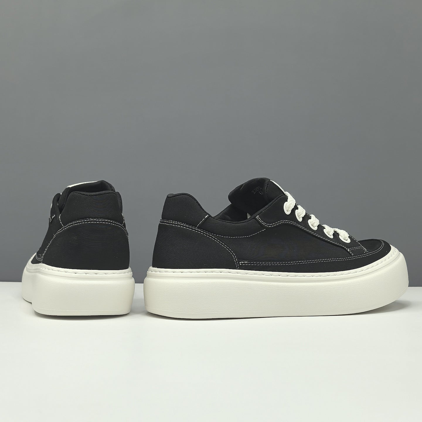 Men Breathable Ice Silk Fabric Platform Wedge Casual Shoes-RAIIFY