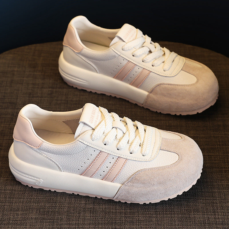 Women's Fashion Breathable Leather Training Casual Sneakers