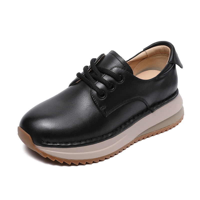 Women Minimalism Leather Fashion Soft Casual Shoes-RAIIFY