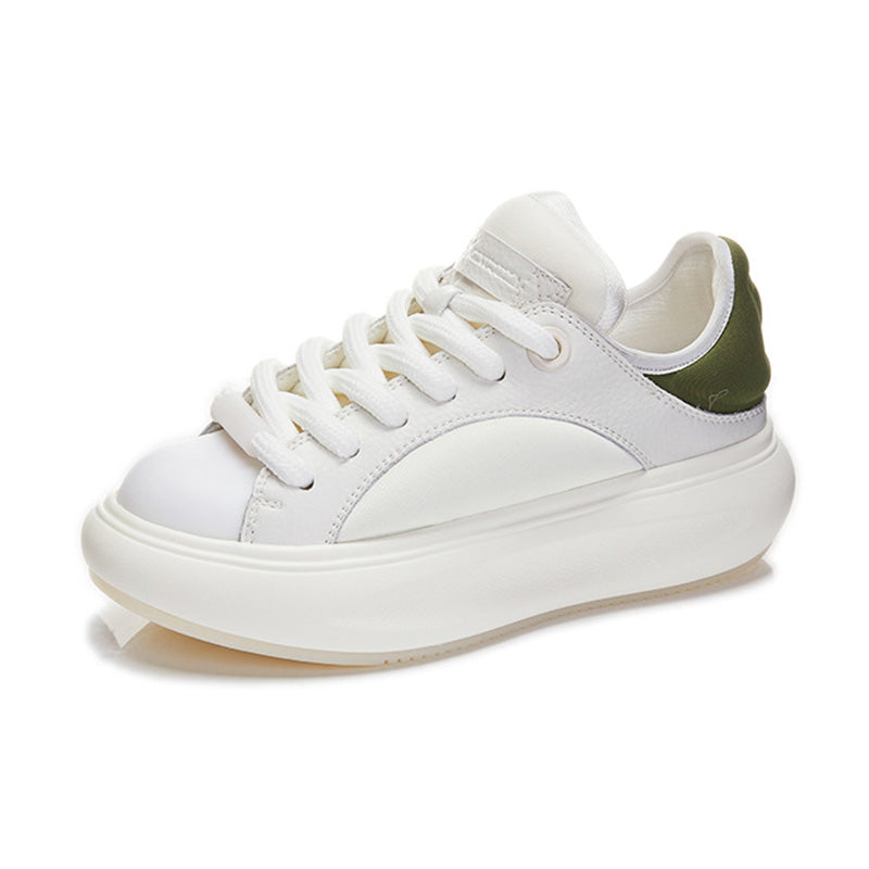 Women's Minimalism Fashion Leather Chunky Sneakers-RAIIFY