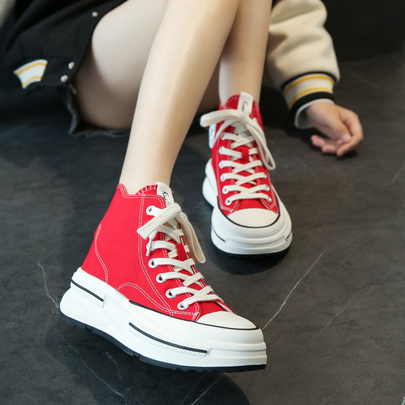 Women Stylish Canvas High Top Casual Shoes-RAIIFY