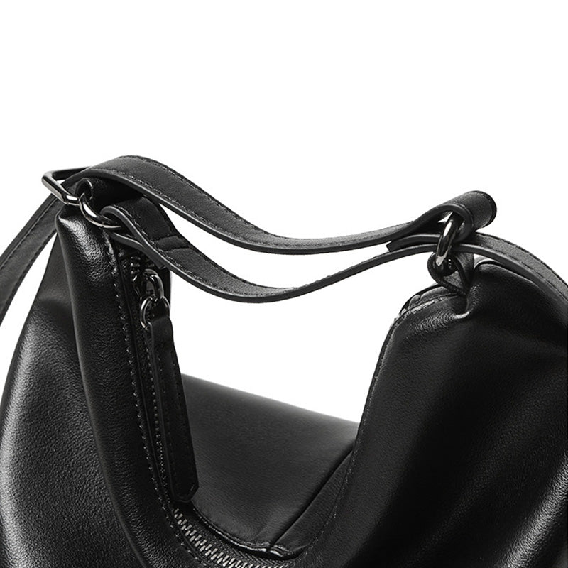 Women's Fashion Plain Soft Leather Tote Bag-RAIIFY