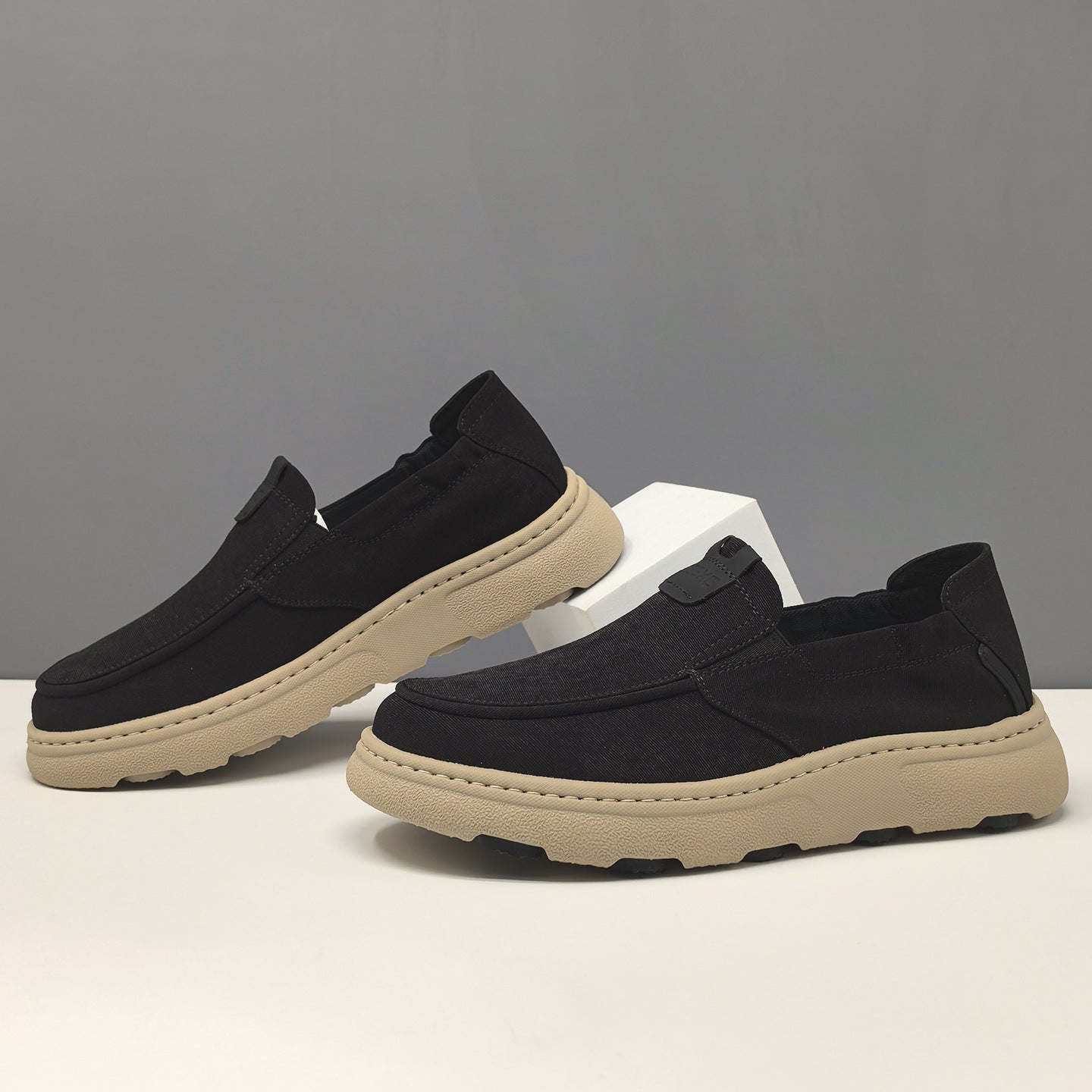 Men's Minimalist Canvas Soft Casual Loafers-RAIIFY
