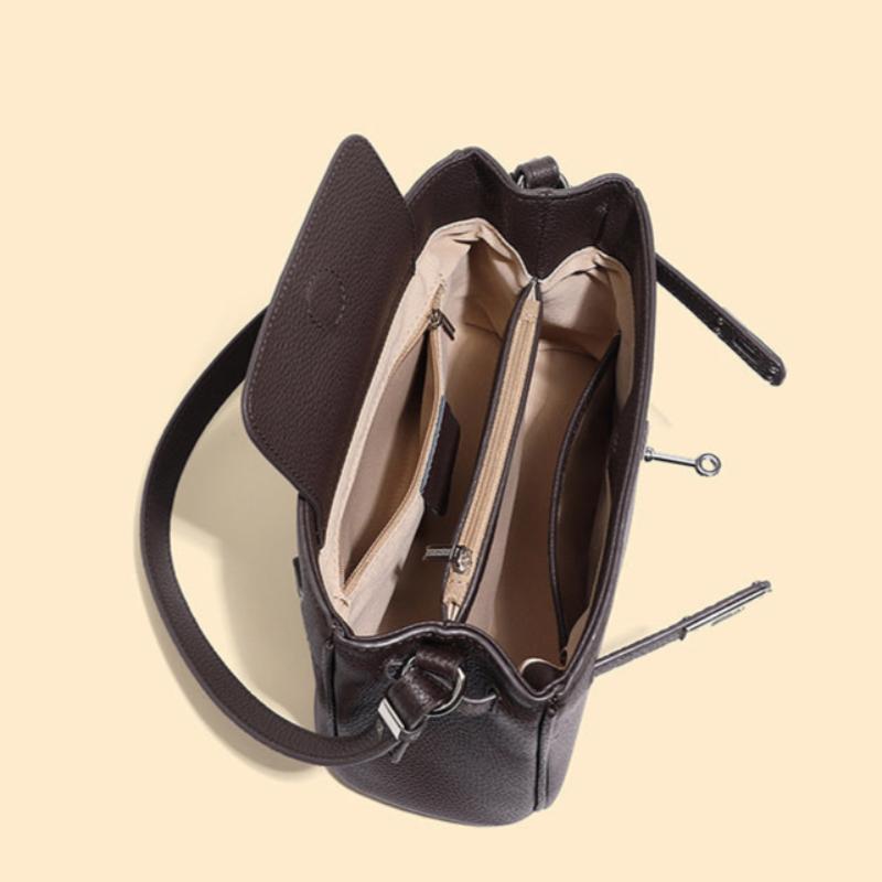 Women Fashion Minimalism Cowhide Shoulder Bag-RAIIFY