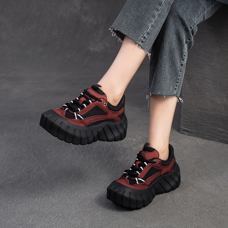 Women Fashion Color Matching Breathable Platform Sneakers-RAIIFY