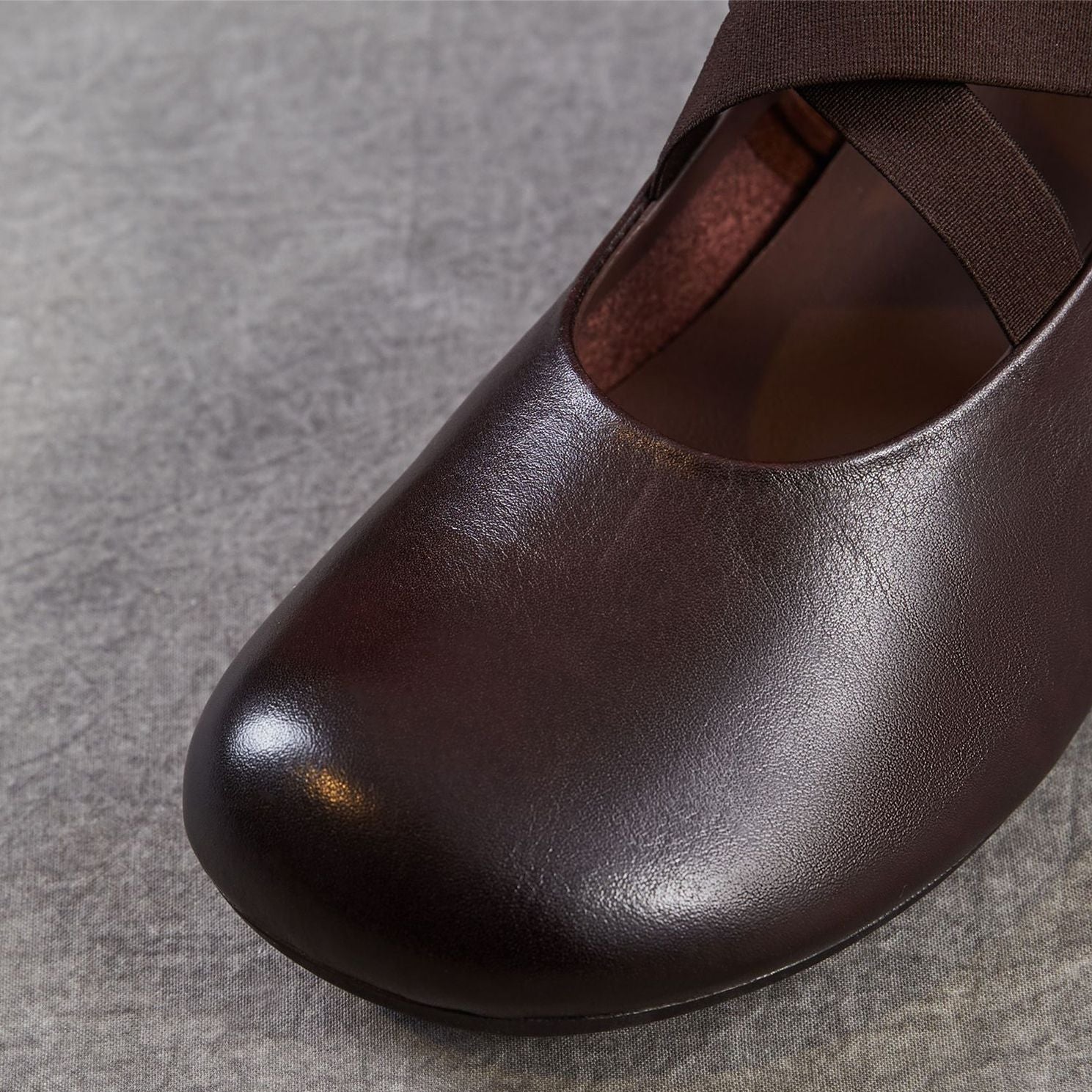 Women's Retro Leather Low Top Mary Jane Shoes