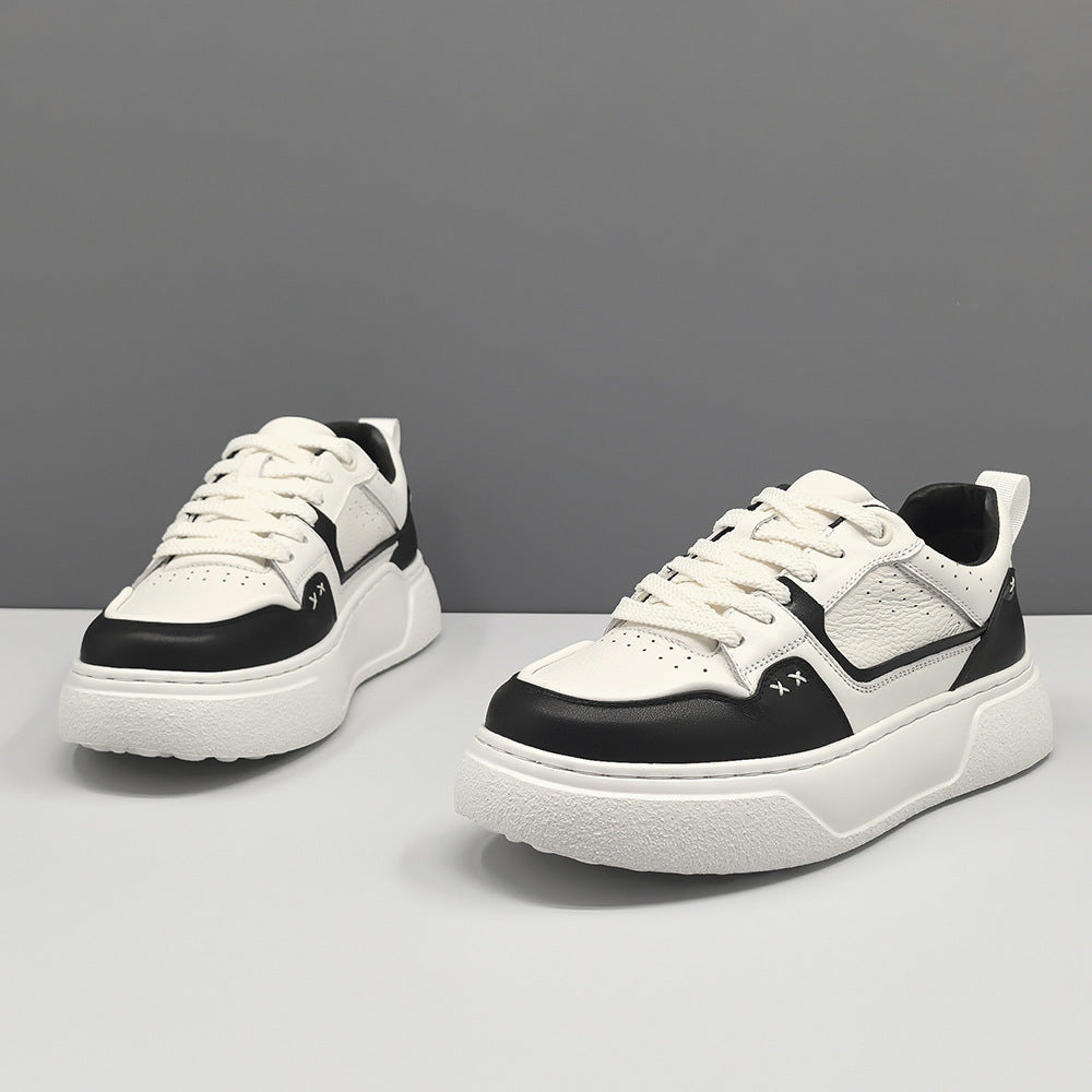 Men Fashion Breathable Soft Leather Casual Court Sneakers-RAIIFY