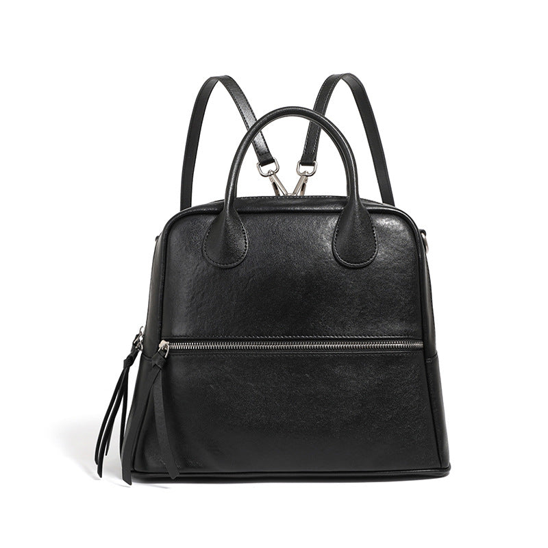 Women Retro Solid Leather Retro Mini Backpack-RAIIFY