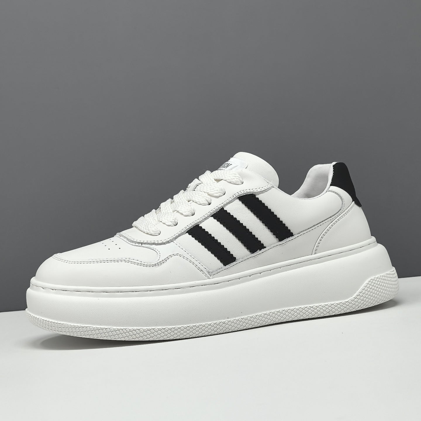 Men's Fashion Quilted Breathable Leather Court Sneakers-RAIIFY