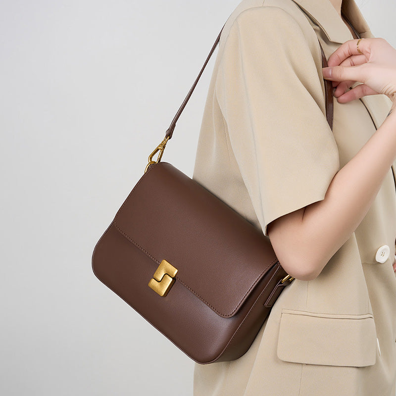 Women Minimalist Fashion Casual Leather Shoulder Bag-RAIIFY