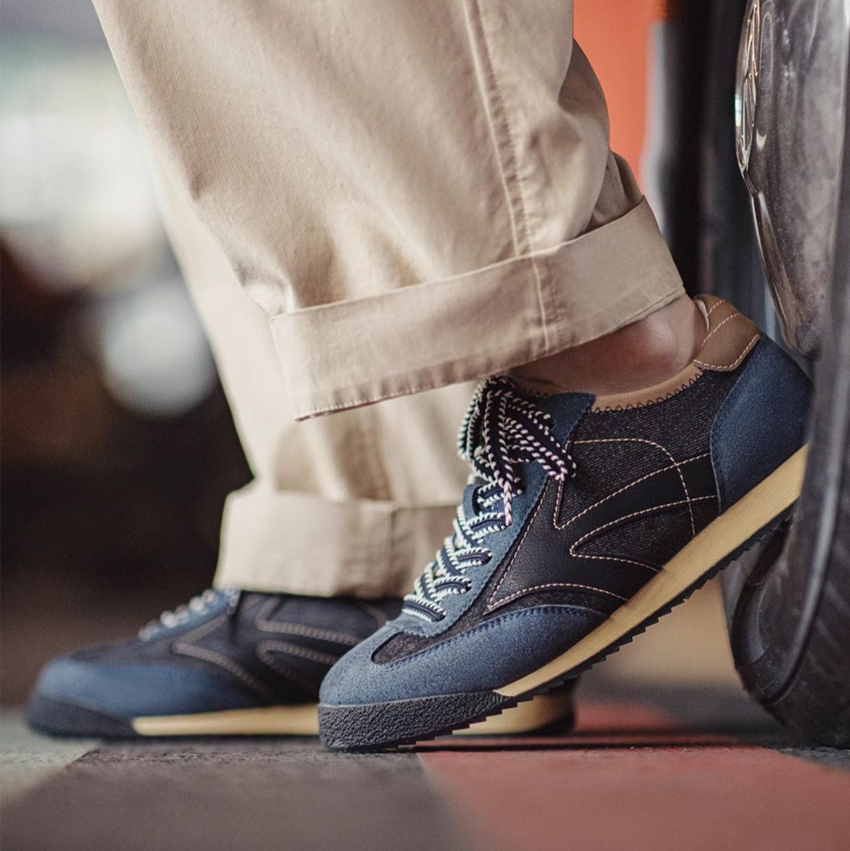 Men's Vintage Navy Casual Training Sneakers-RAIIFY