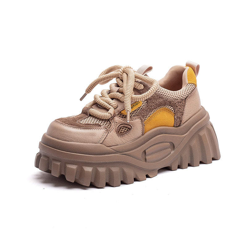 Women's Breathable Mesh Chunky Platform Casual Shoes-RAIIFY