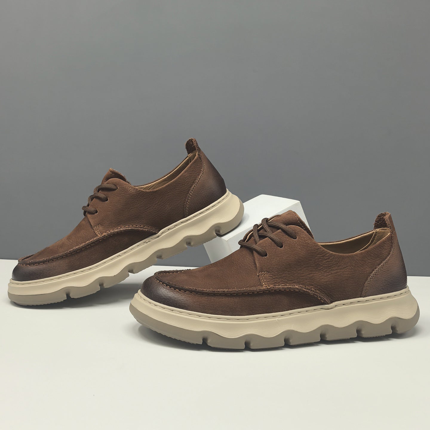 Men's Breathable Genuine Leather Retro Casual Shoes-RAIIFY