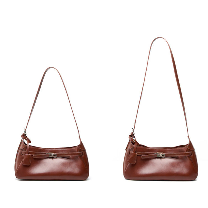 Women Retro Glossy Leather Elegant Shoulder Bag-RAIIFY