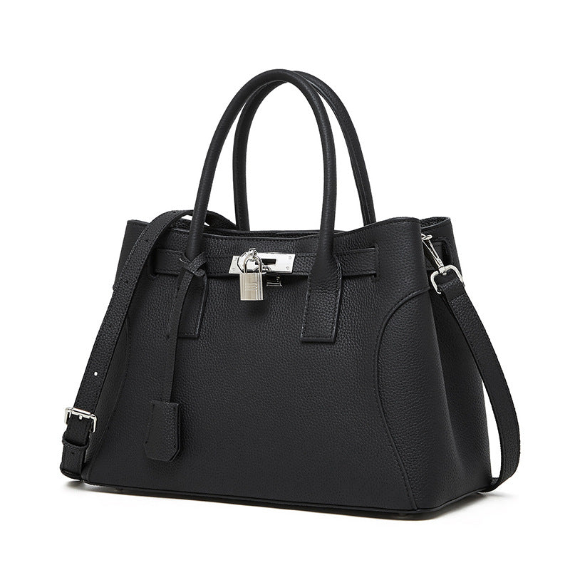 Women Casual Solid Leather Fashion Satchel Bag-RAIIFY