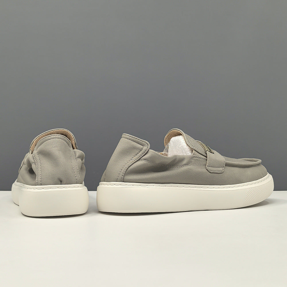 Men Minimalism Soft Canvas Comfort Flat Casual Shoes-RAIIFY