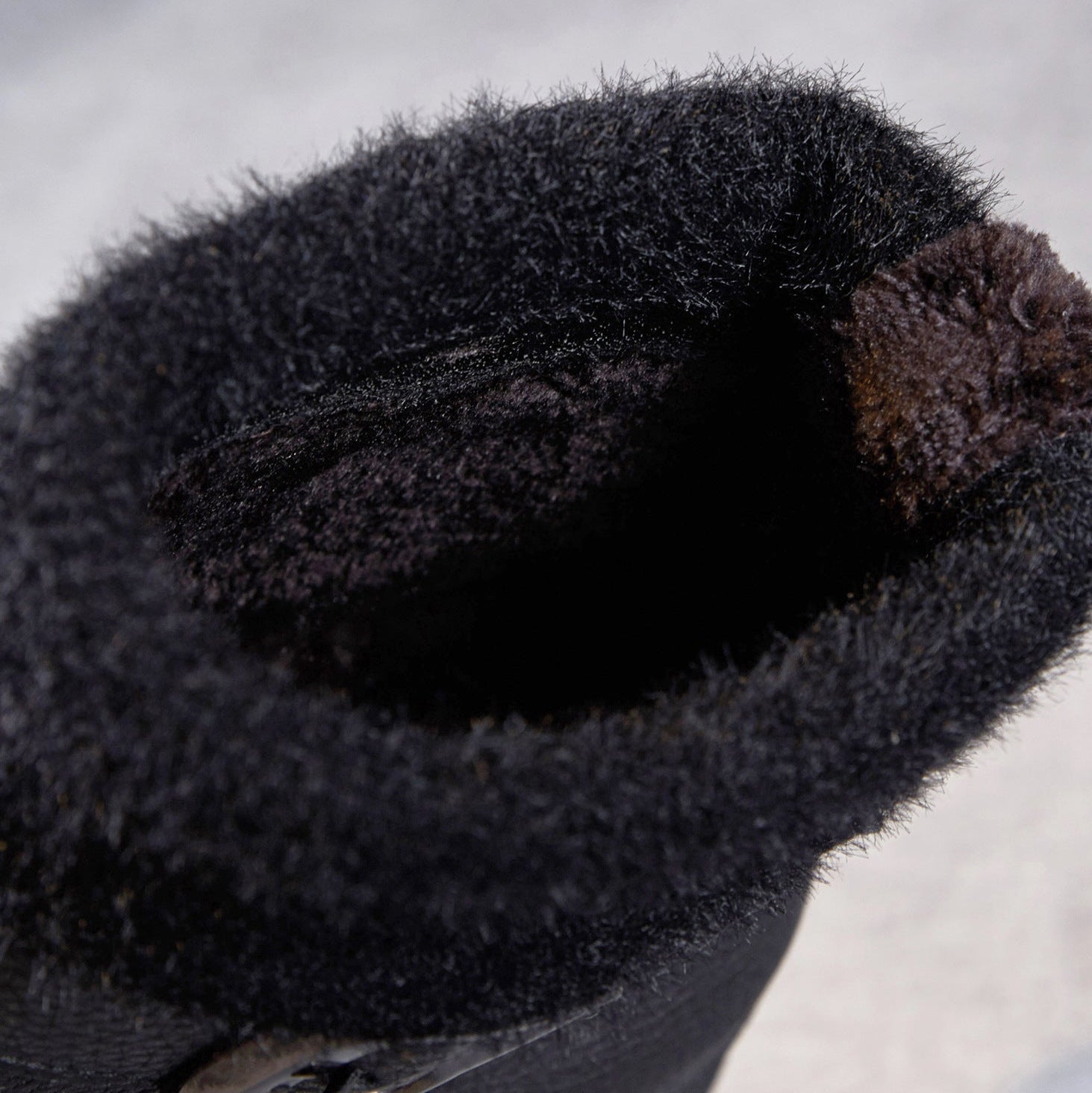 Women's Leather Buckle-Strap Furred Ankle Boots-RAIIFY