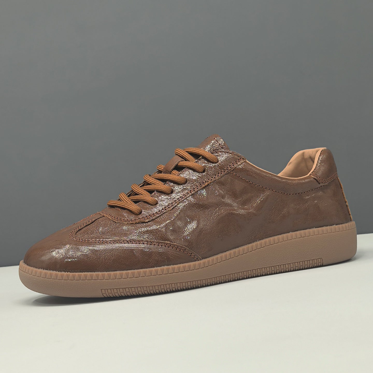 Men's Genuine Leather Breathable Lace Up Retro Casual Shoes-RAIIFY