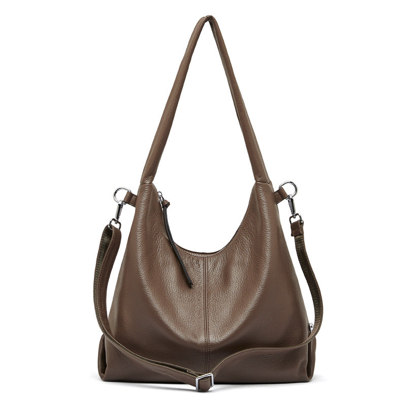 Women Soft Leather Minimalism Casual Tote Bag-RAIIFY