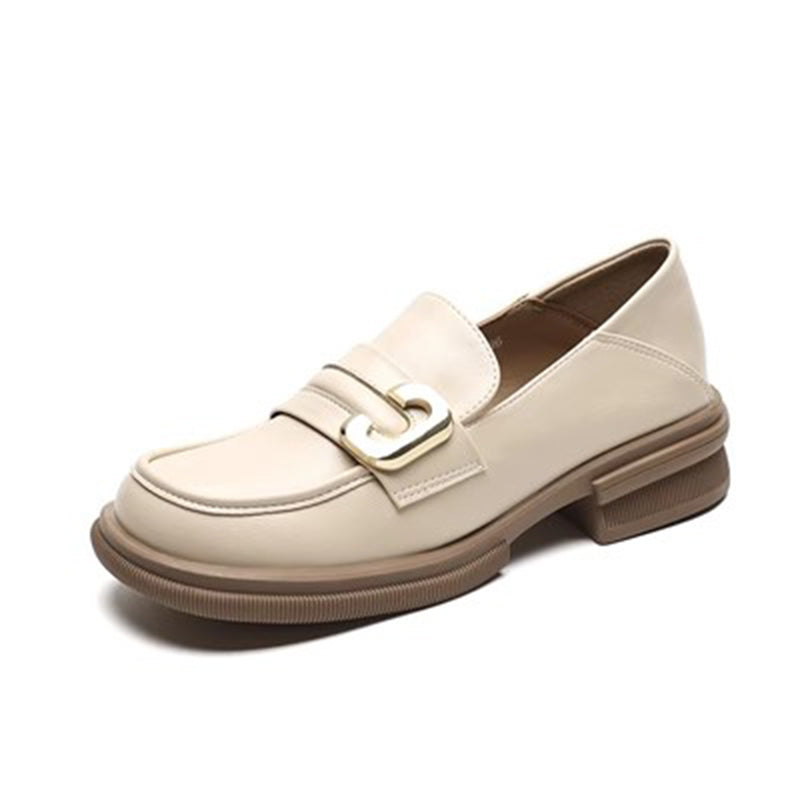 Women Retro Minimalist Soft Leather Casual Loafers-RAIIFY