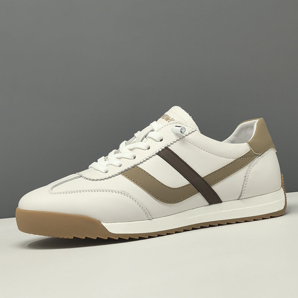 Men's Fashion Quilted Leather Soft Flat Casual Shoes-RAIIFY