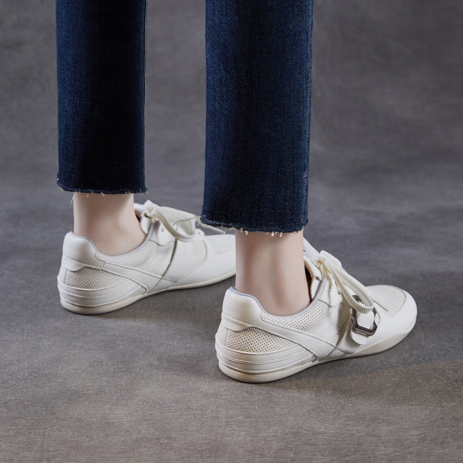 Women's Minimalist Hollow Breathable Flat Casual Shoes-RAIIFY