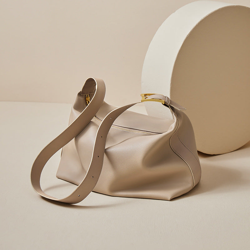 Women's Fashion Soft Plain Leather Tote Bag-RAIIFY