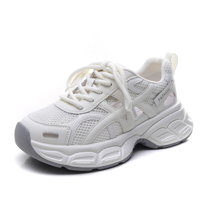 Women's Fashion Hollow Mesh Casual Platform Shoes