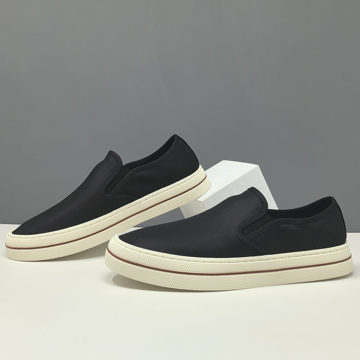 Men's Minimalist Breathable Canvas Flat Casual Loafers-RAIIFY