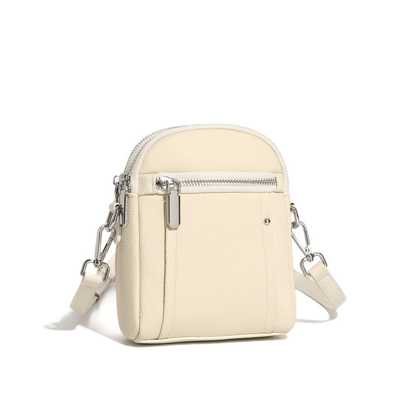 Women's Grain Leather Mini Crossbody Bag-RAIIFY