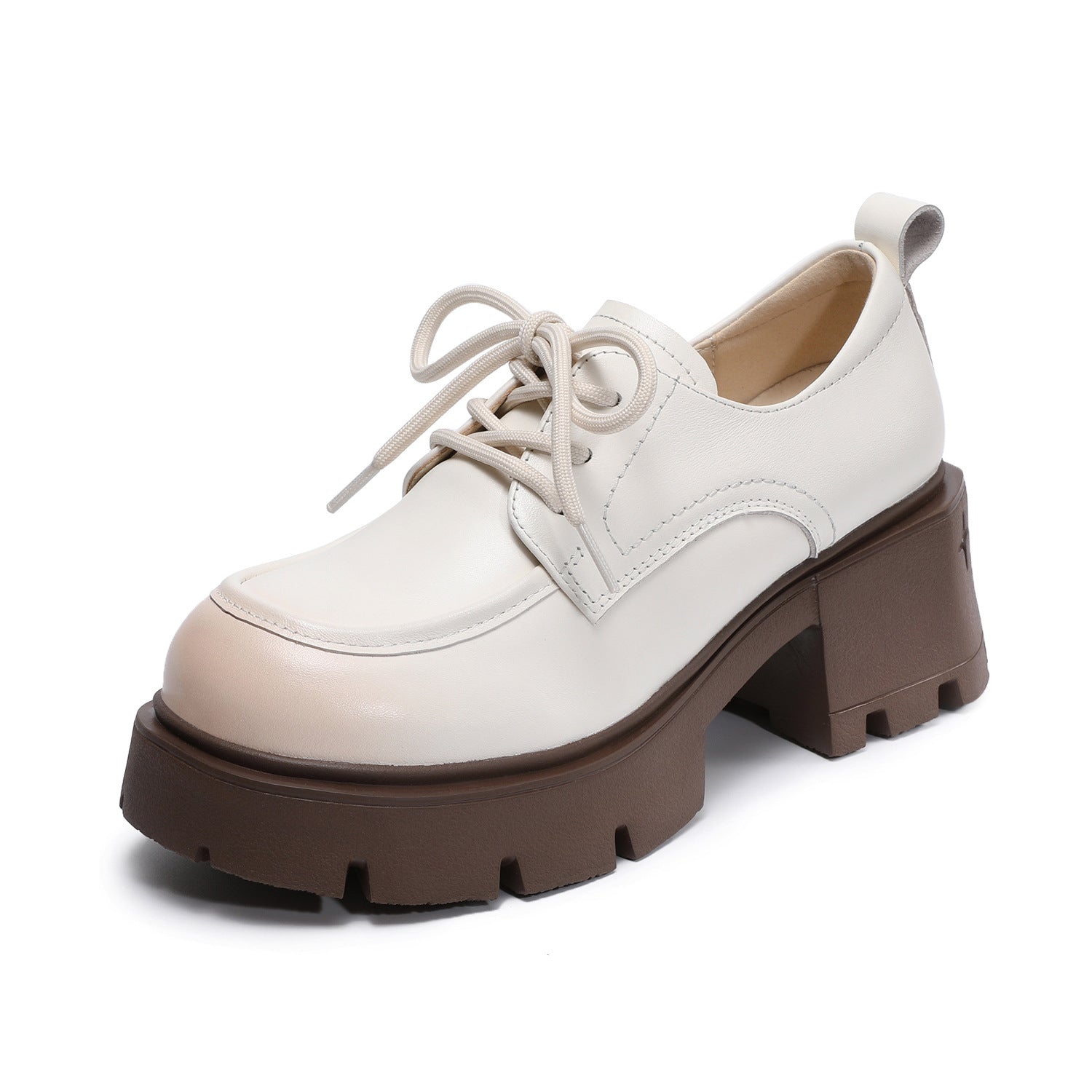 Women's Minimalist Genuine Leather Thick Sole Loafers-RAIIFY