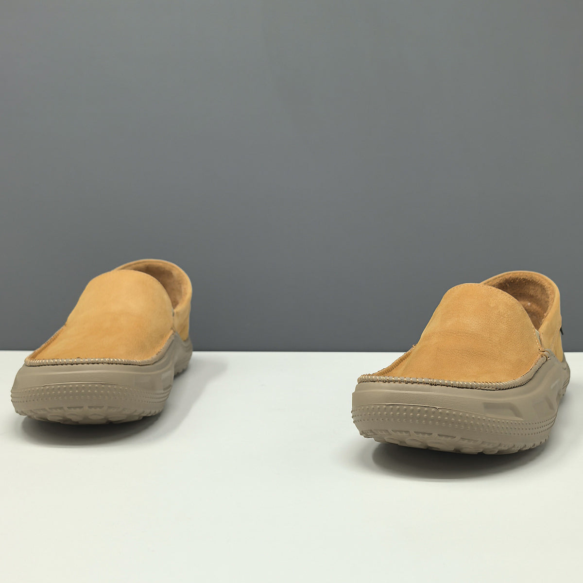 Men's Retro Plain Suede Flat Casual Loafers-RAIIFY
