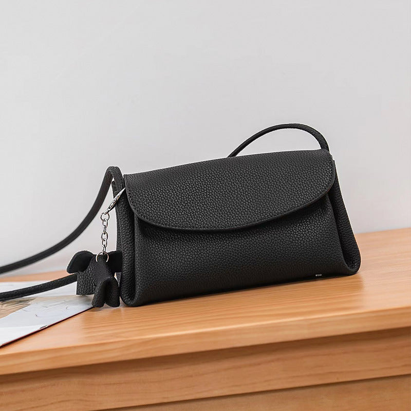 Women Minimalism Solid Soft Leather Cross Body Bag-RAIIFY